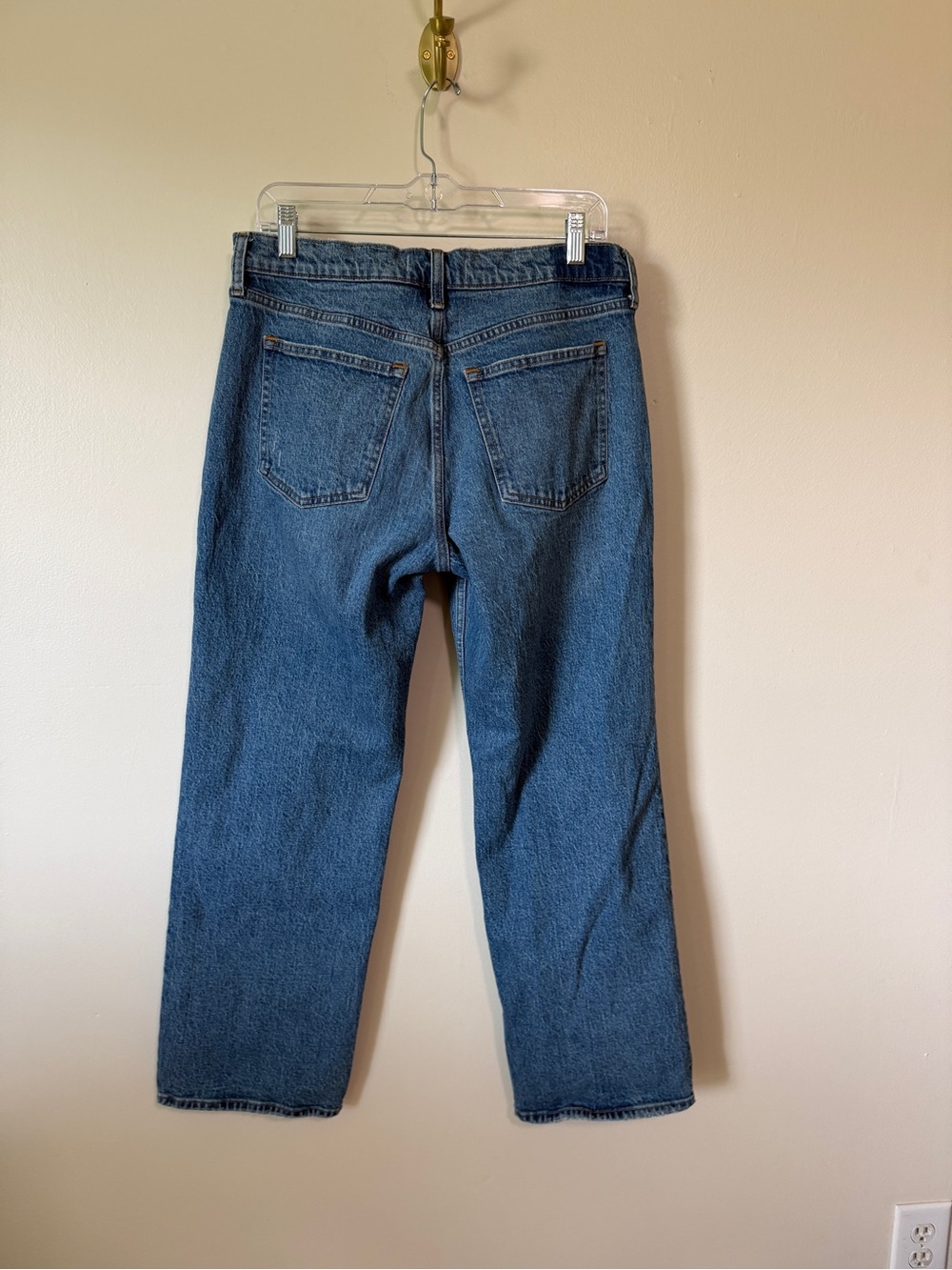 ABERCROMBIE & FITCH low rise baggy wide leg medium blue jean wash size 28 - Picture 6 of 7